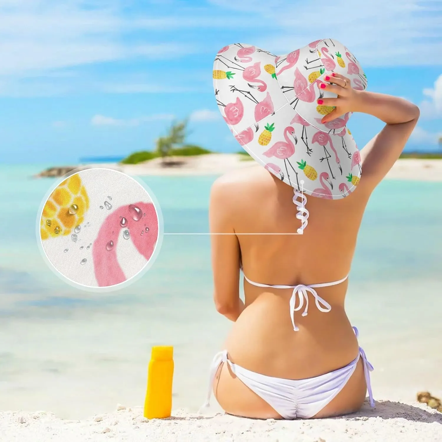 MNSRUU Wide Brim Hats Dragonfly Sun Hat Packable Sun Visors Floppy Summer Beach Hat for UV Protection