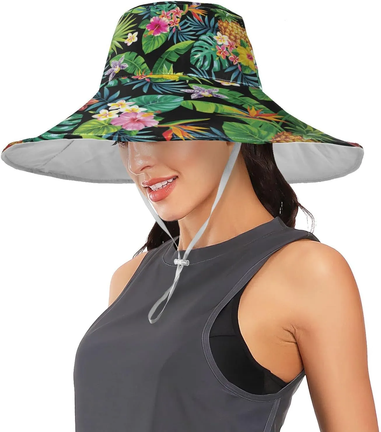MNSRUU Wide Brim Hats Dragonfly Sun Hat Packable Sun Visors Floppy Summer Beach Hat for UV Protection