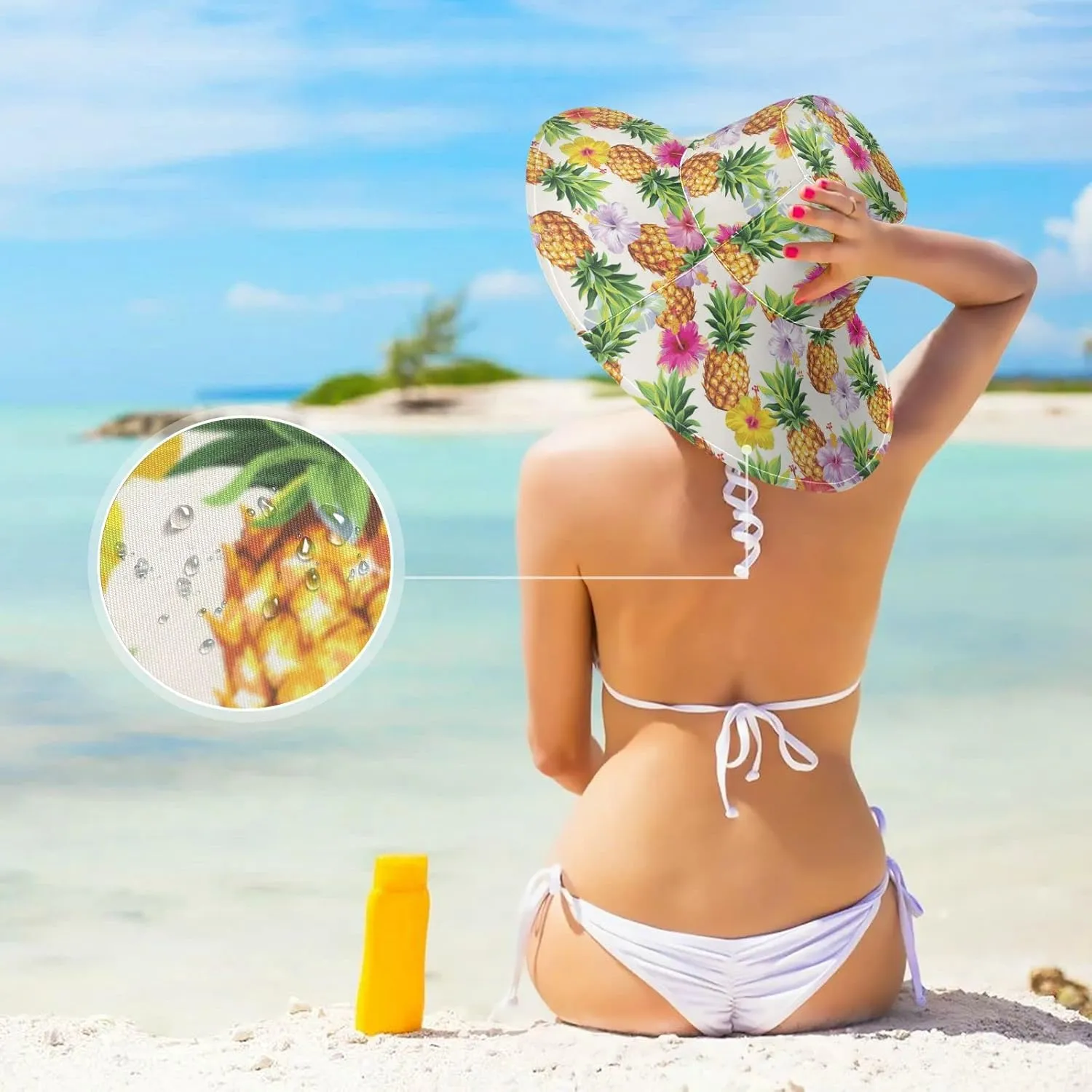 MNSRUU Wide Brim Hats Dragonfly Sun Hat Packable Sun Visors Floppy Summer Beach Hat for UV Protection