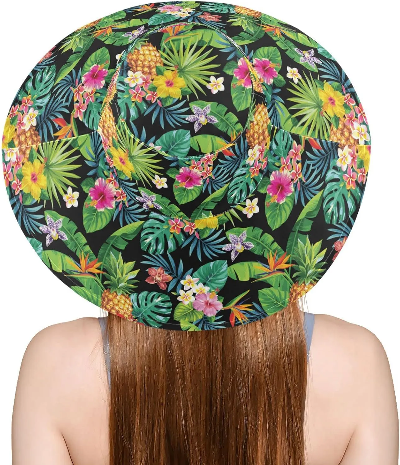 MNSRUU Wide Brim Hats Dragonfly Sun Hat Packable Sun Visors Floppy Summer Beach Hat for UV Protection