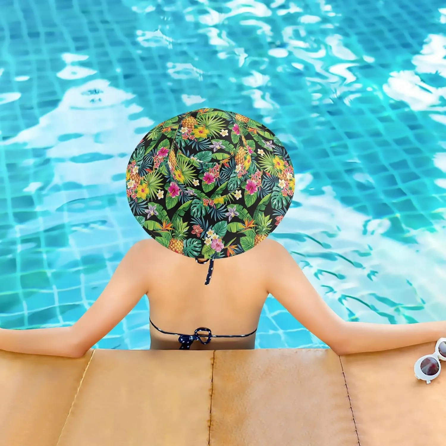 MNSRUU Wide Brim Hats Dragonfly Sun Hat Packable Sun Visors Floppy Summer Beach Hat for UV Protection