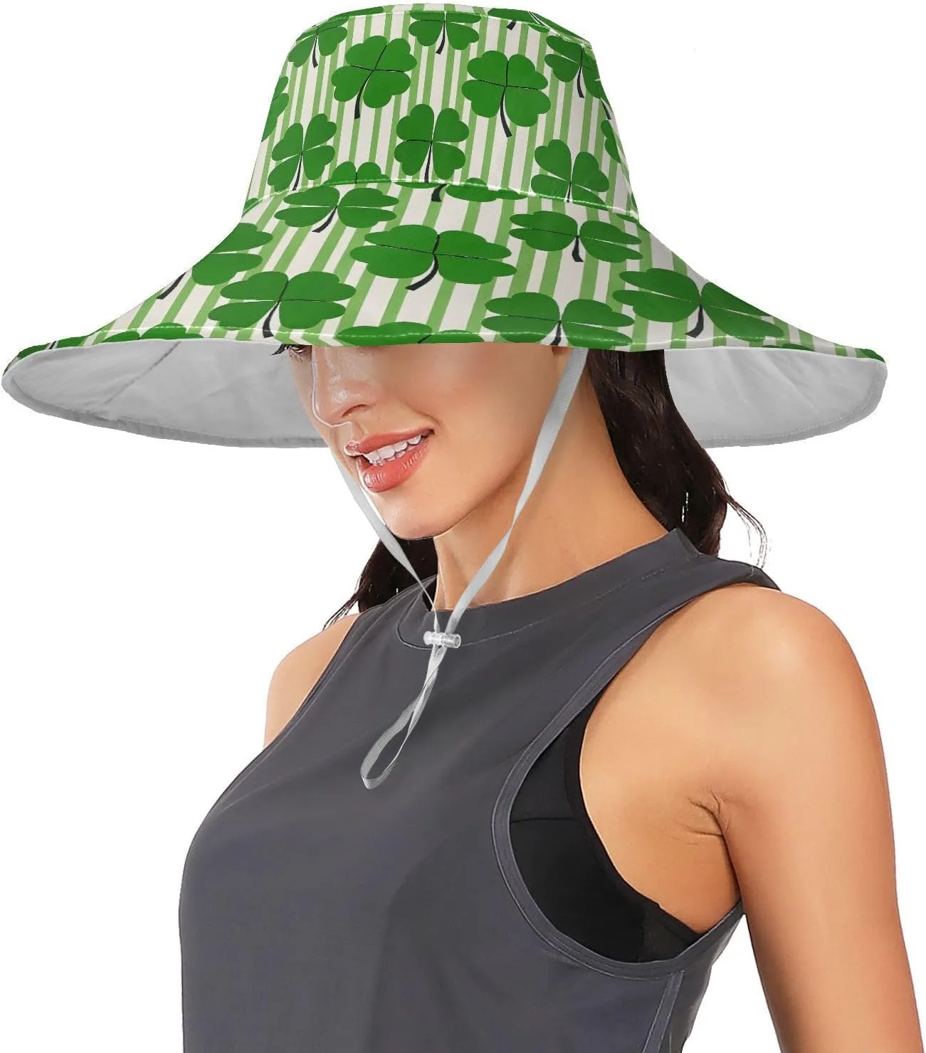 MNSRUU Wide Brim Hats for Women Flower Chicken Blue Sun Hat Packable Sun Visors