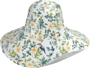 MNSRUU Wide Brim Hats for Women Flower Chicken Blue Sun Hat Packable Sun Visors