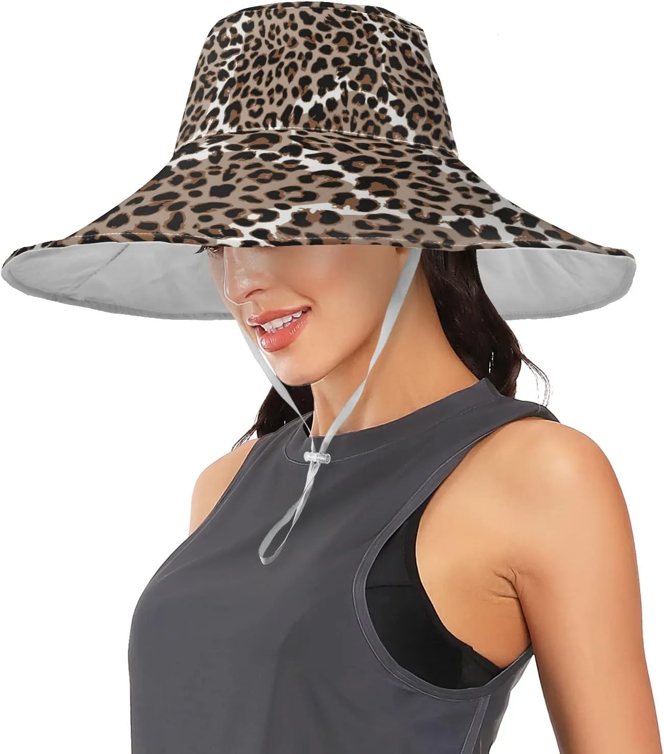 MNSRUU Wide Brim Hats Skull Sun Hat Packable Sun Visors Floppy Summer Beach Hat for UV Protection