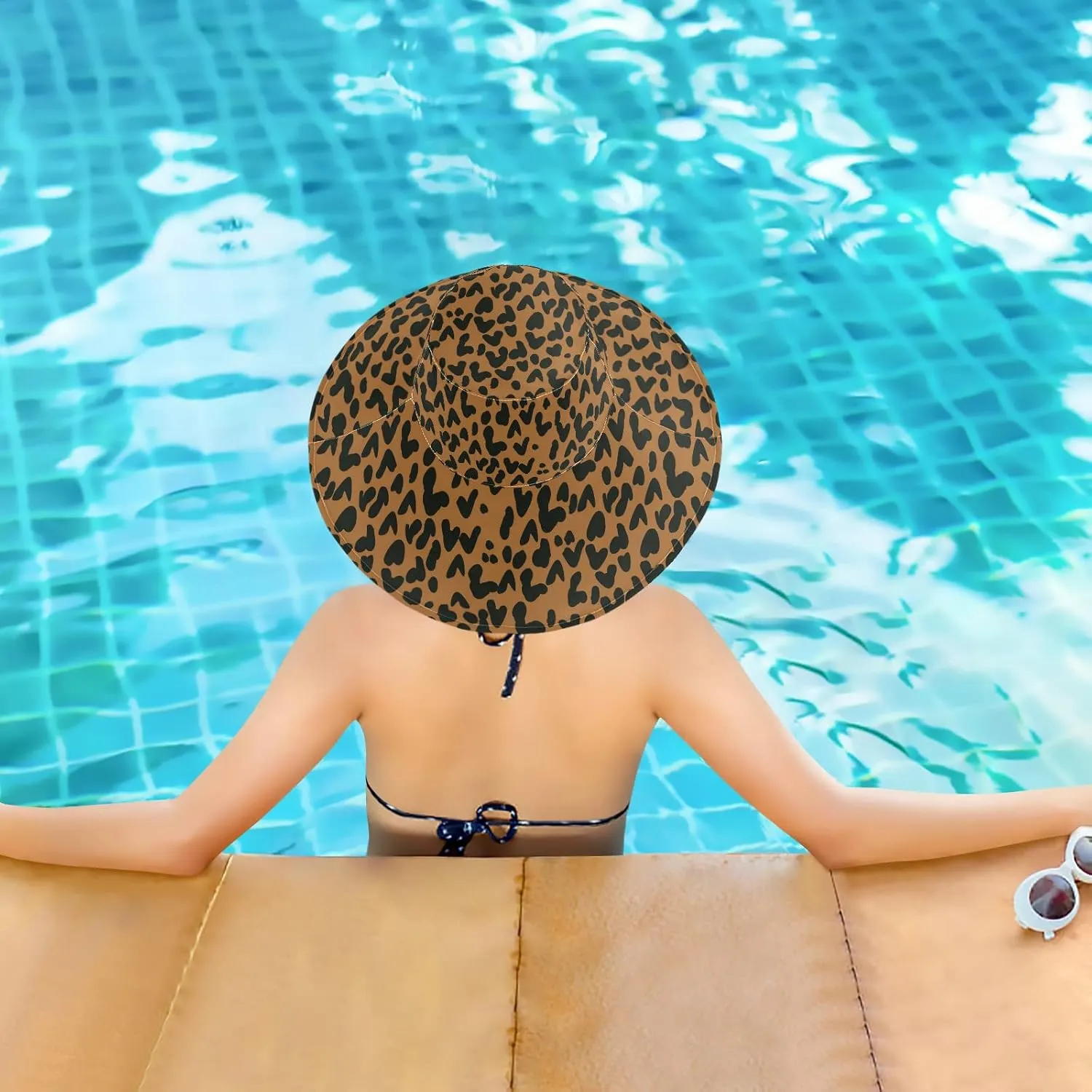 MNSRUU Wide Brim Hats Skull Sun Hat Packable Sun Visors Floppy Summer Beach Hat for UV Protection