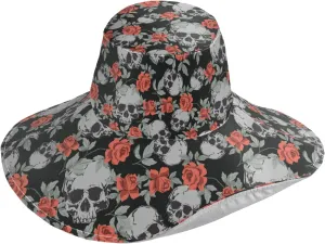 MNSRUU Wide Brim Hats Skull Sun Hat Packable Sun Visors Floppy Summer Beach Hat for UV Protection