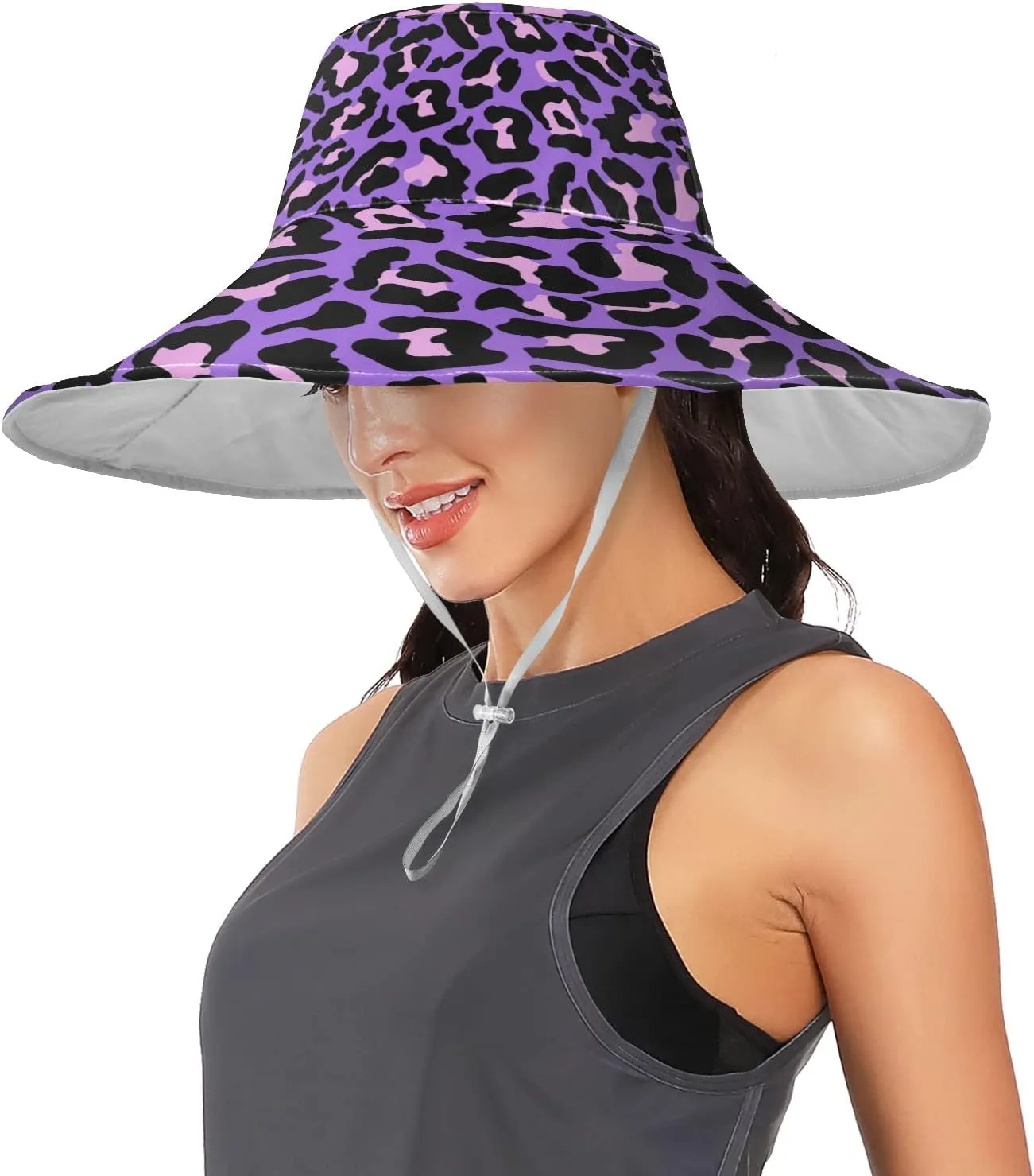 MNSRUU Wide Brim Hats Skull Sun Hat Packable Sun Visors Floppy Summer Beach Hat for UV Protection