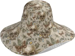 MNSRUU Wide Brim Hats Skull Sun Hat Packable Sun Visors Floppy Summer Beach Hat for UV Protection