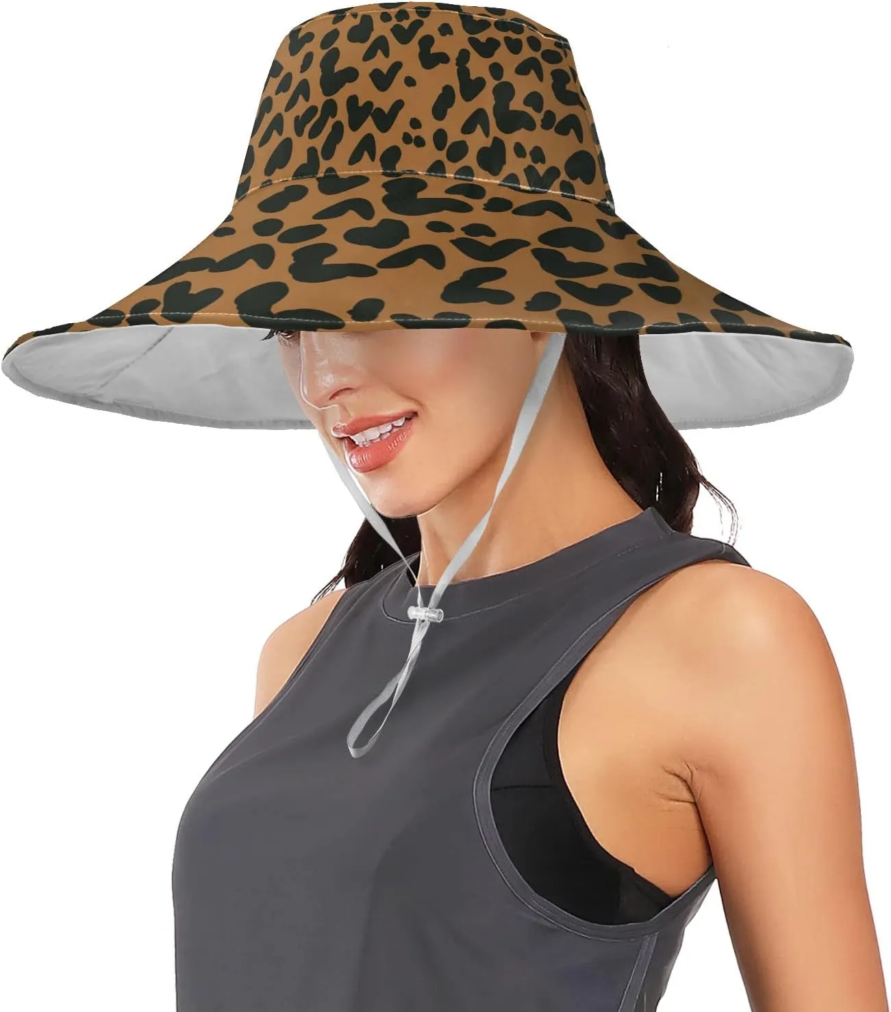 MNSRUU Wide Brim Hats Skull Sun Hat Packable Sun Visors Floppy Summer Beach Hat for UV Protection
