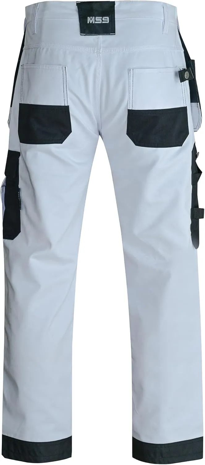 MS9 Men's Work Pants Casual Tactical Trousers Jeans with Holster Pockets