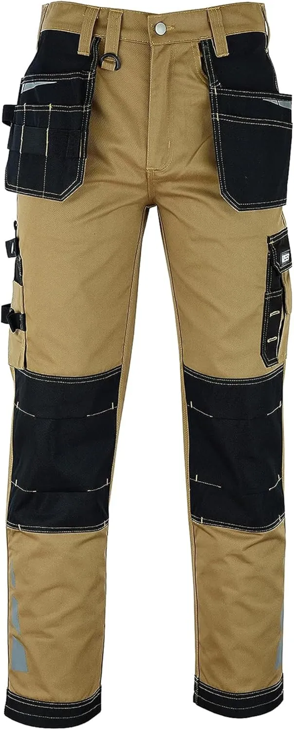 MS9 Men's Work Pants Casual Tactical Trousers Jeans with Holster Pockets