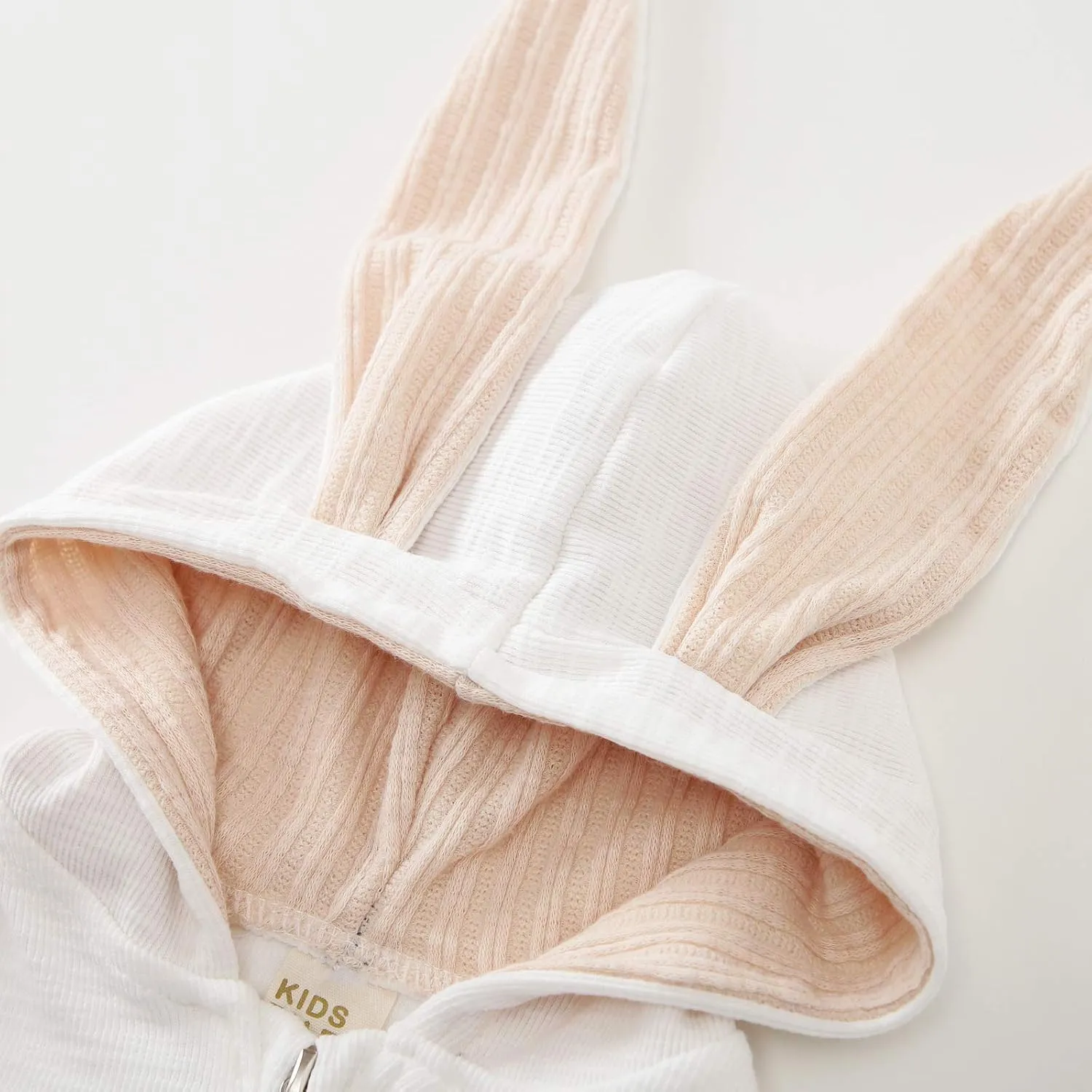 Newborn Baby Boy Girl Romper Cotton Cute Bunny Long Sleeves Zipper Hoodie Infant Bodysuits Jumpsuit Outwear