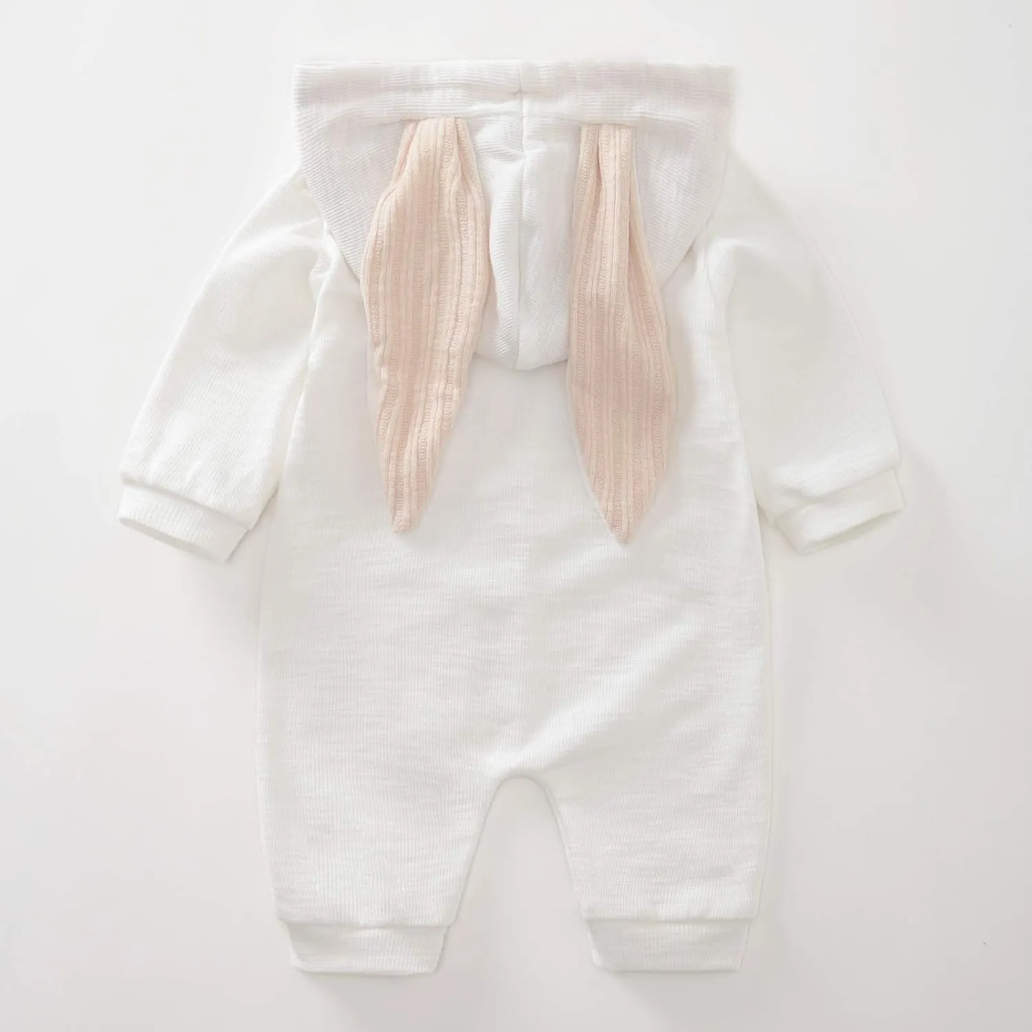 Newborn Baby Boy Girl Romper Cotton Cute Bunny Long Sleeves Zipper Hoodie Infant Bodysuits Jumpsuit Outwear