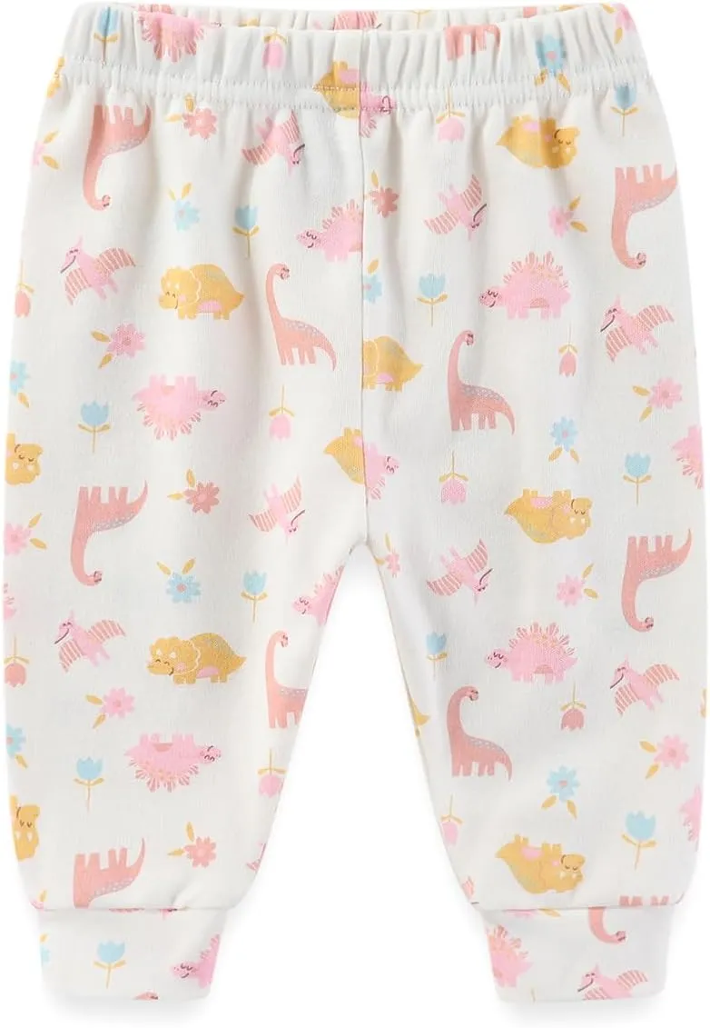 Newborn Baby Girl Clothes Set Infant 3pcs Short Sleeve Floral Bodysuit and Pants Set with Headband