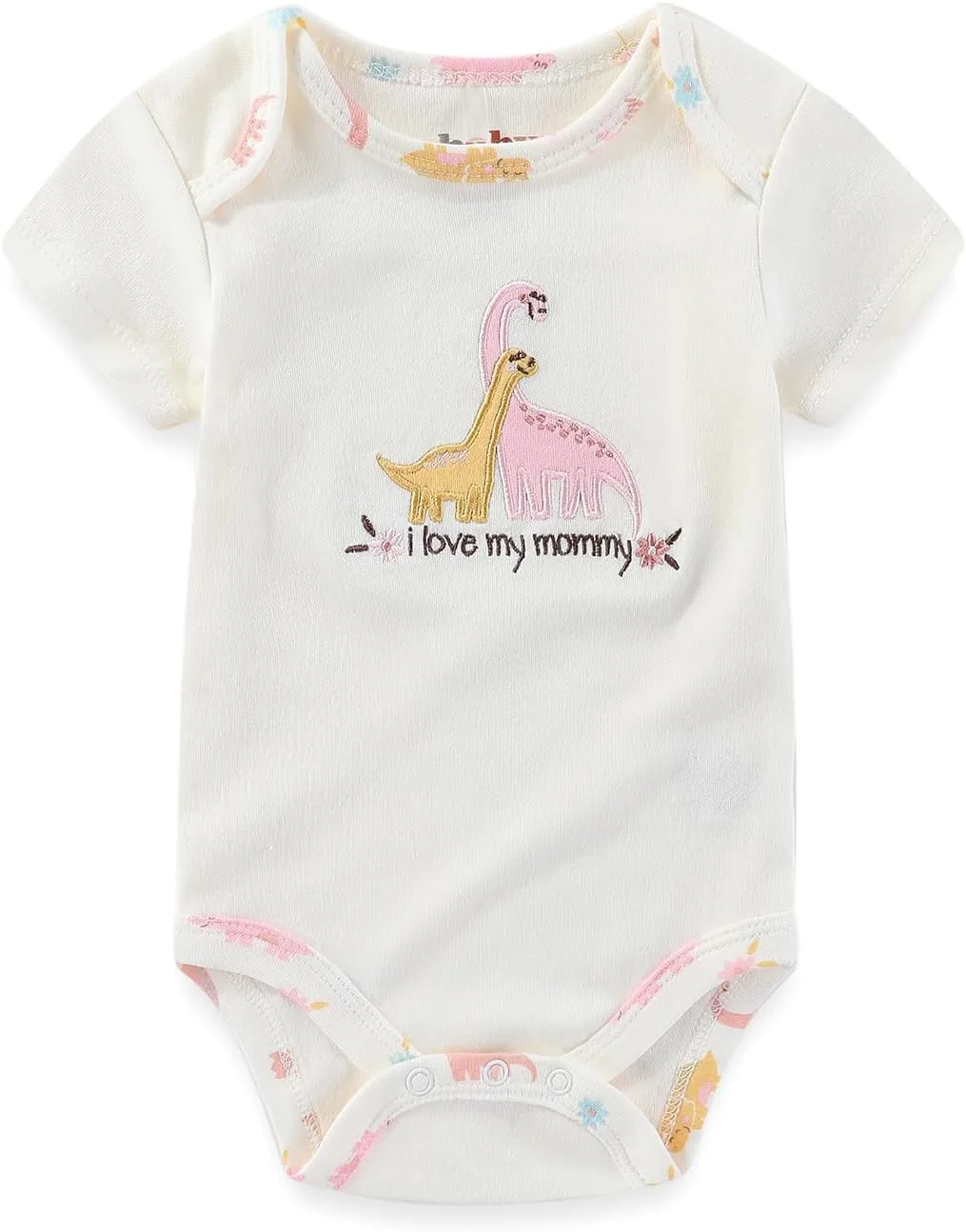 Newborn Baby Girl Clothes Set Infant 3pcs Short Sleeve Floral Bodysuit and Pants Set with Headband
