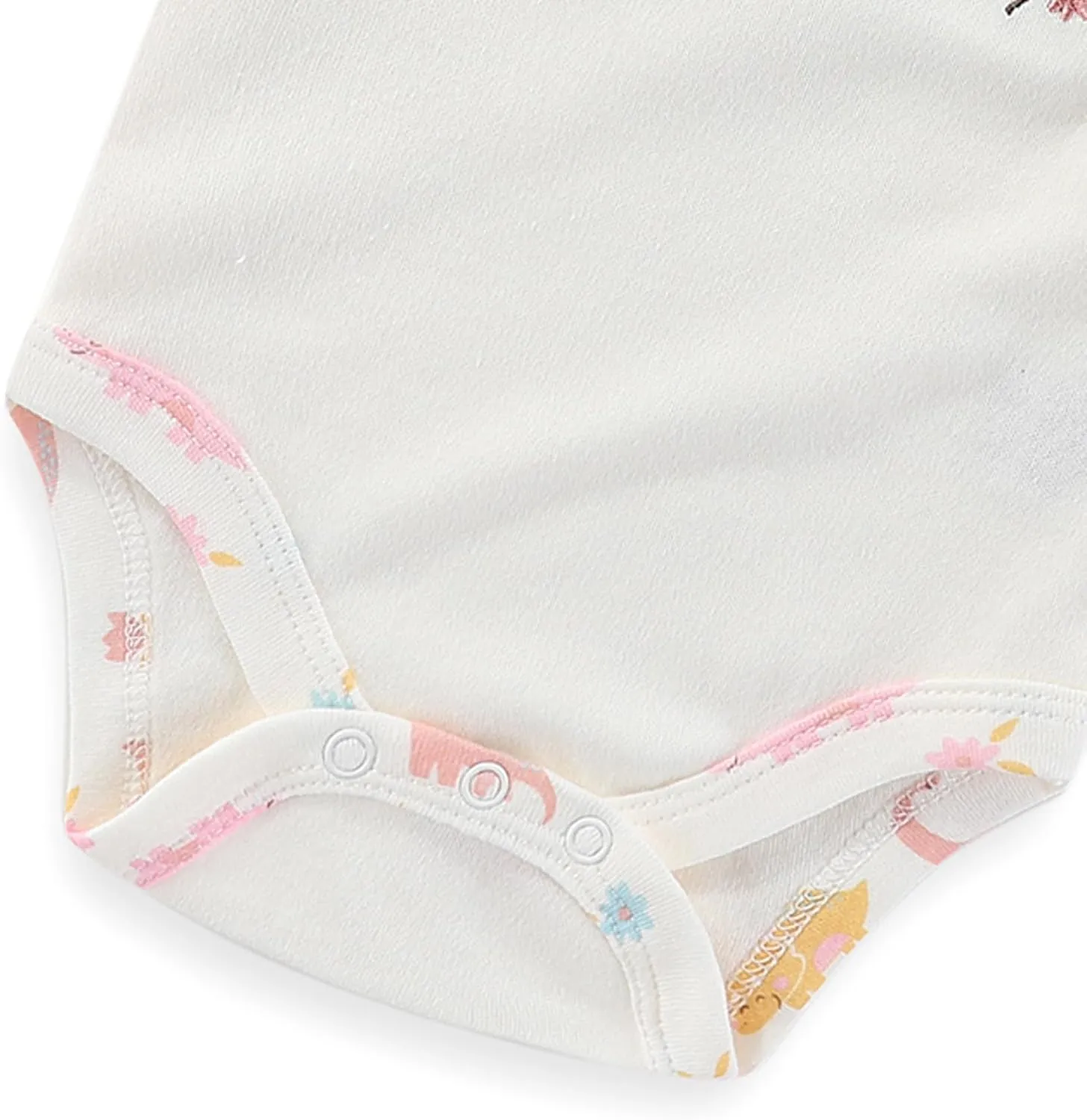 Newborn Baby Girl Clothes Set Infant 3pcs Short Sleeve Floral Bodysuit and Pants Set with Headband