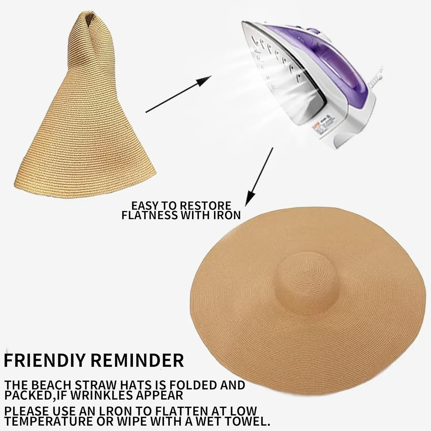 Oversized Beach Straw Hats for Women Extra Large Wide Brim Beach Hat Foldable Roll up Floppy Sun Hat Summer UV Protection