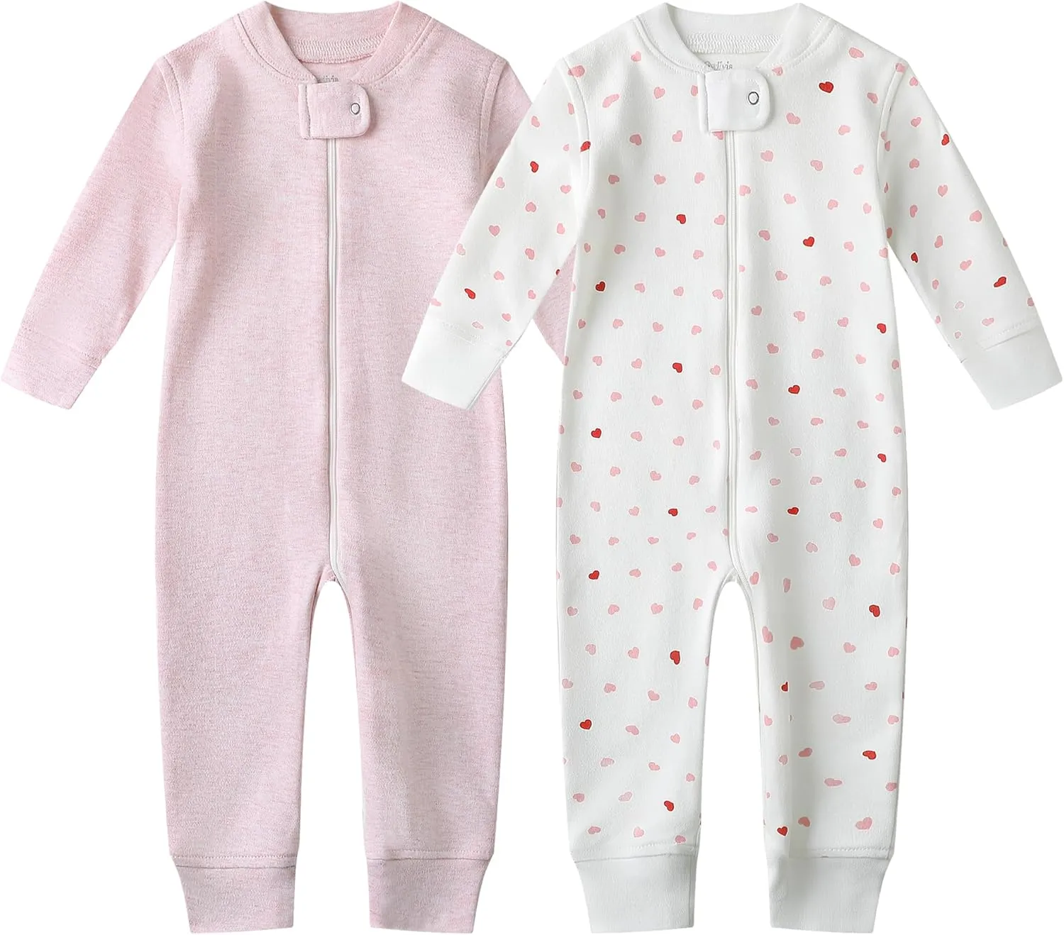 Owlivia Organic Cotton Baby Boy Girl Zip up Sleep N Play, Footless, Long Sleeve