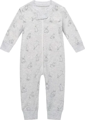 Owlivia Organic Cotton Baby Boy Girl Zip up Sleep 'N Play Pjs, Footless, Long Sleeve