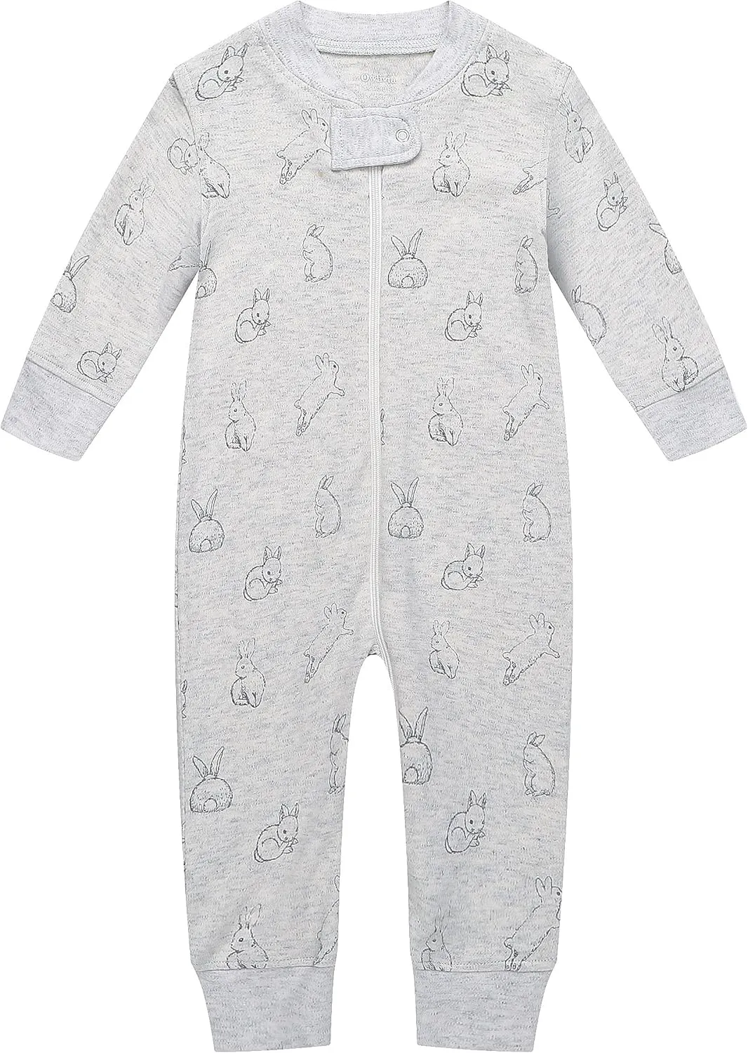 Owlivia Organic Cotton Baby Boy Girl Zip up Sleep 'N Play Pjs, Footless, Long Sleeve