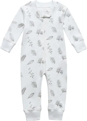 Owlivia Organic Cotton Baby Boy Girl Zip up Sleep 'N Play Pjs, Footless, Long Sleeve