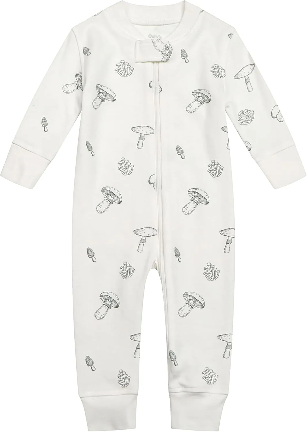 Owlivia Organic Cotton Baby Boy Girl Zip up Sleep 'N Play Pjs, Footless, Long Sleeve