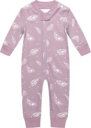 Owlivia Organic Cotton Baby Boy Girl Zip up Sleep 'N Play Pjs, Footless, Long Sleeve