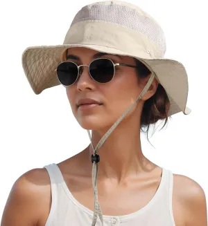OZERO Boonie Sun Protection Hat: Breathable Wide Brim Hats for Men Women - Lightweight Bucket Hat for Fishing Hiking Safari