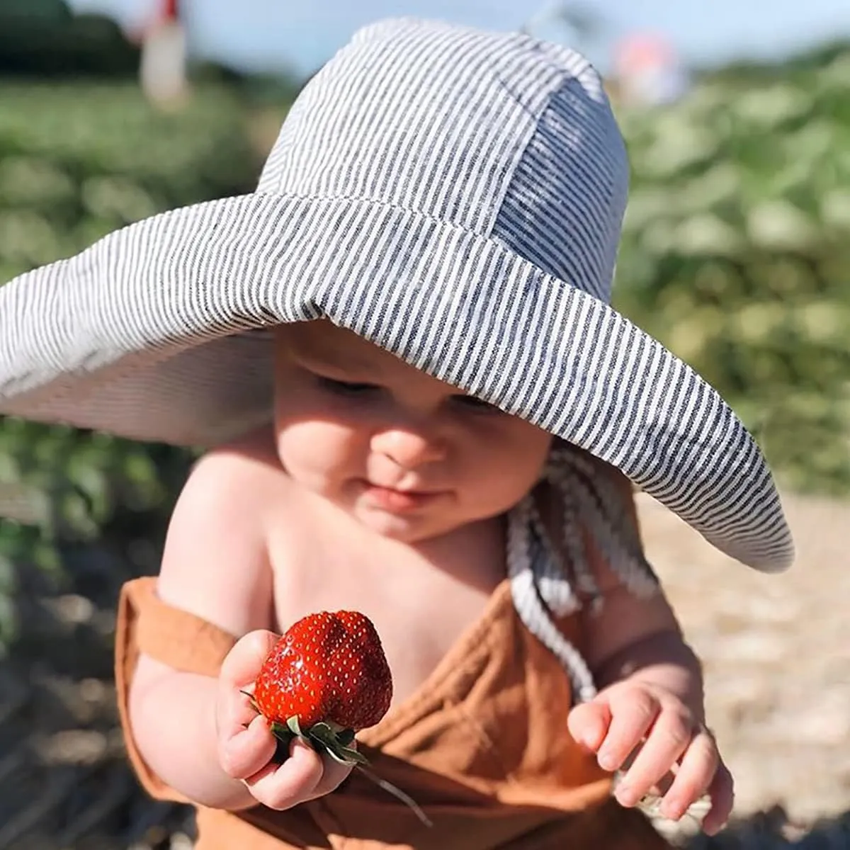 Personalized Baby Beach Hat, Custom Name Sun Hat for Boys Girls Infant Wide Brim Hats Baby Bucket Hat