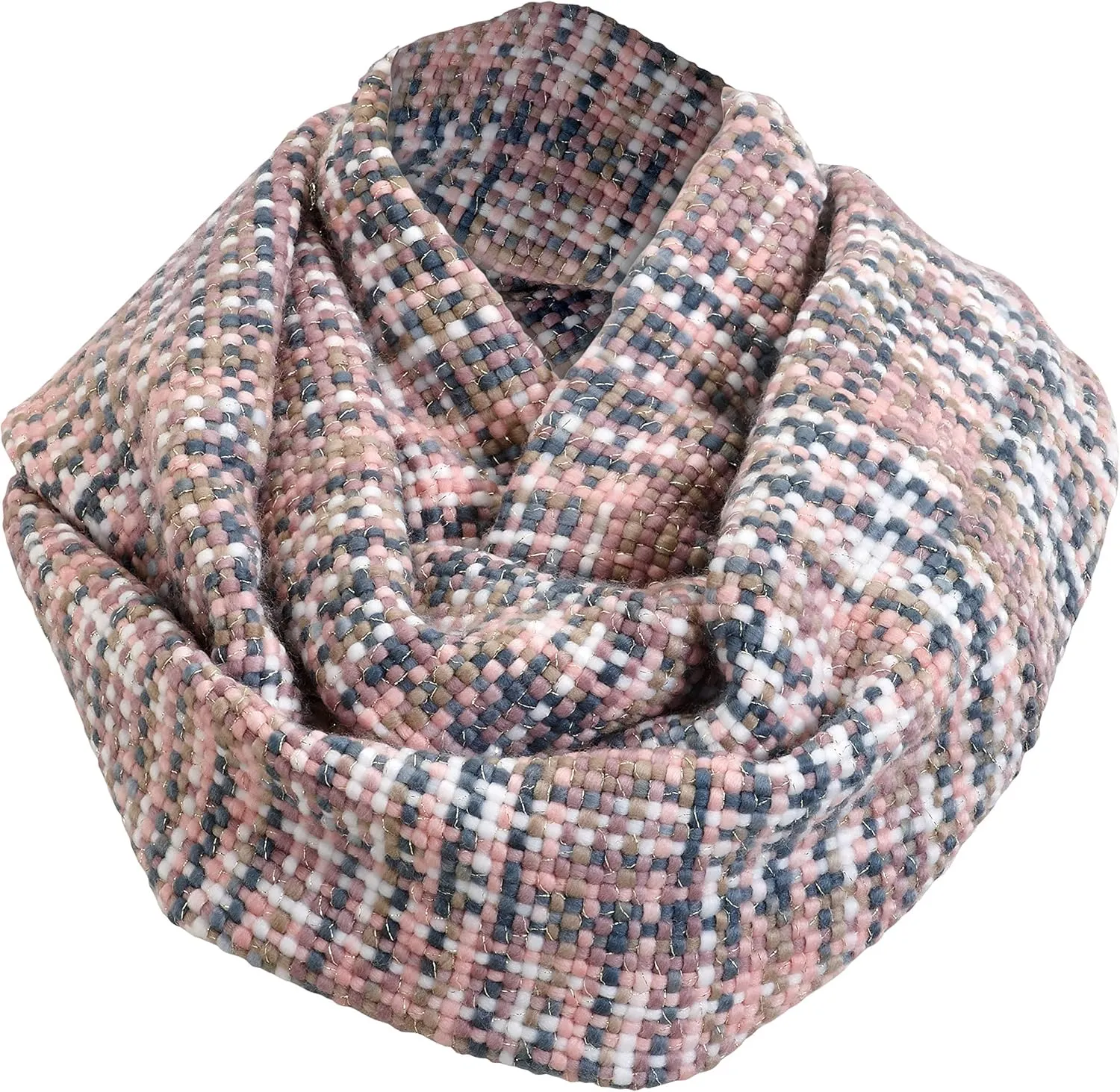 Pink Woven Threads Women's One Size Acrylic Fashion Infinity Scarf