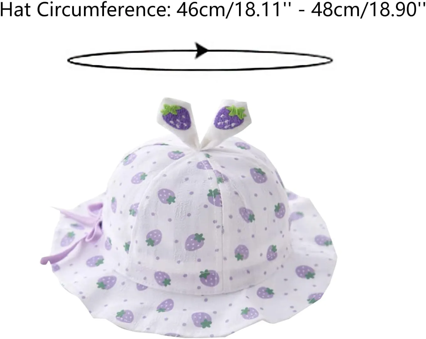 Preemie Girl Hats Infant Hat Summer Sun Hat Girl Breathable Large Brim Hat Fisherman Hat Sunscreen Sun (Pink, One Size)