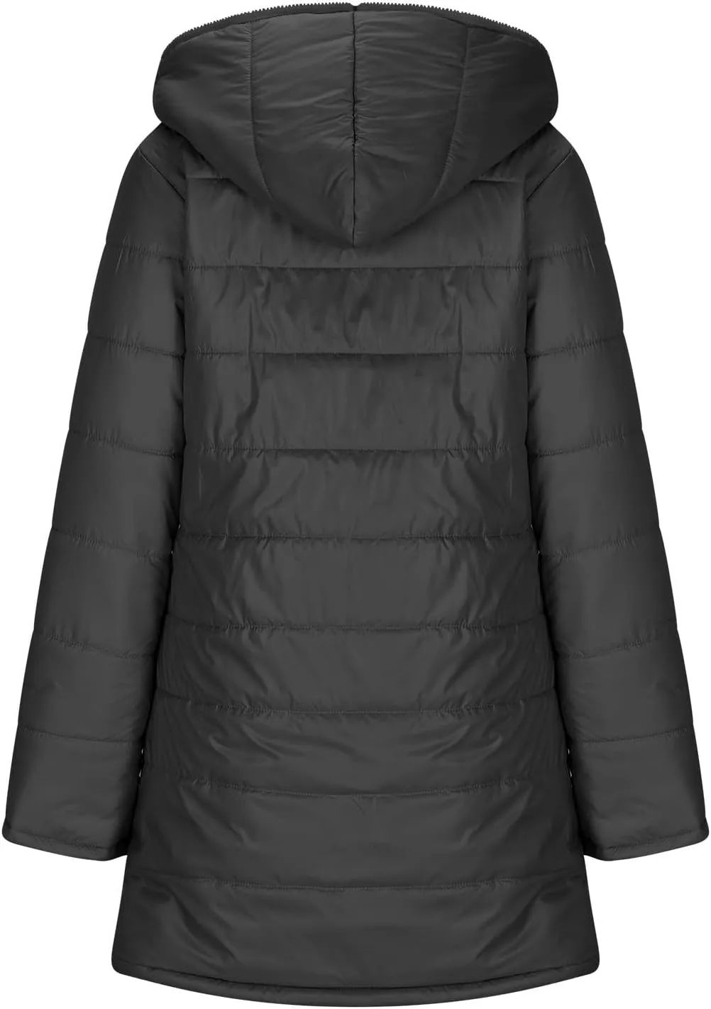 Quilted Jackets for Women Oversized Fleece Lined Down Jacket Plain Zip Up Cotton Parka Stylish Trending Now Hoodie Coat