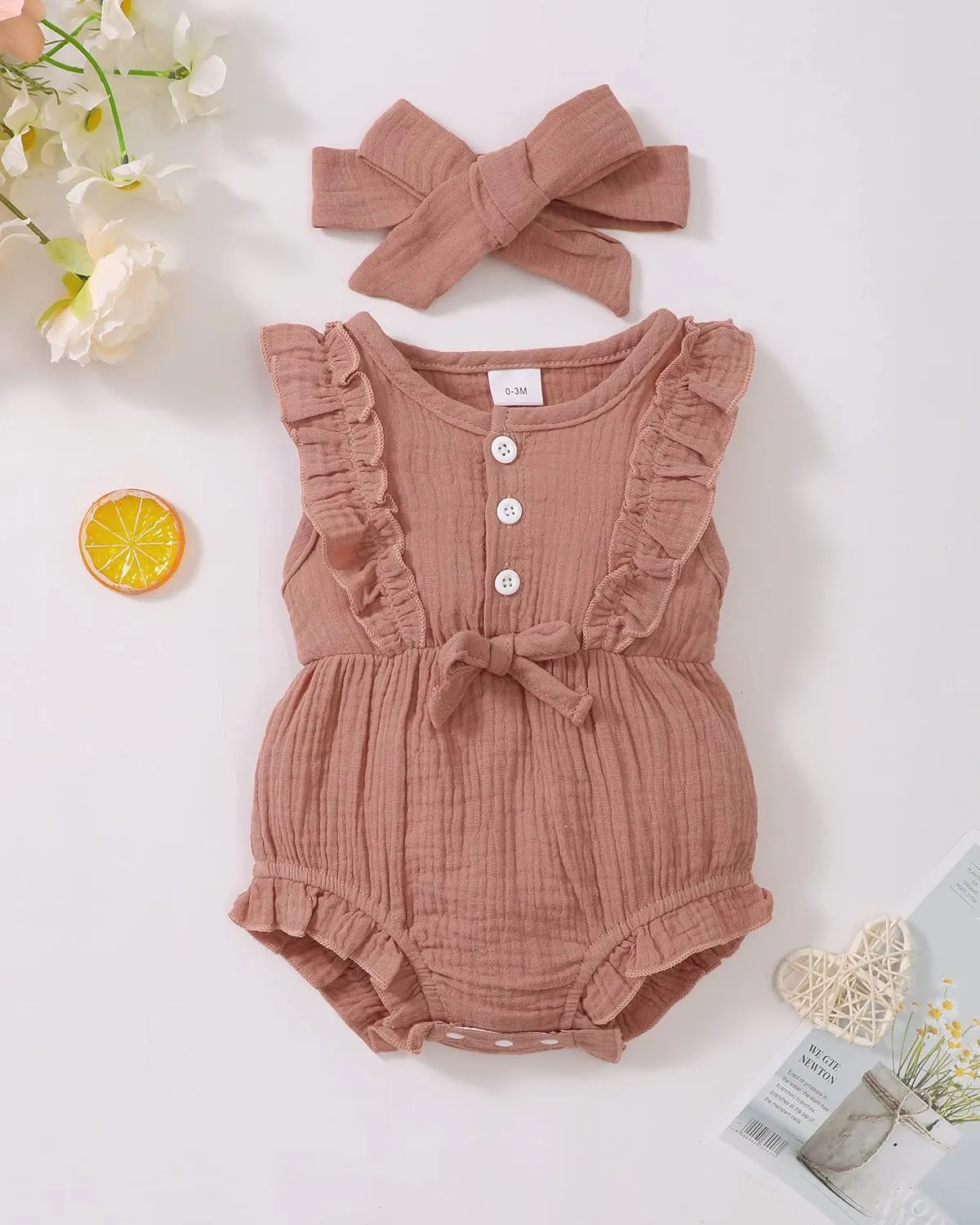 Renotemy Newborn Infant Baby Girl Clothes Rompers Summer Jumpsuits Short Sleeve Romper Infant Baby Clothes Girl
