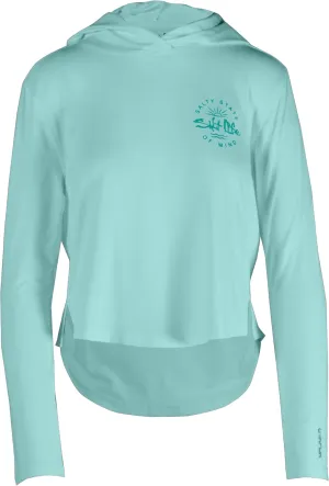 Salt Life Women's Seaglass Bay Ultra Lightweight Performance Cropped Hoodie