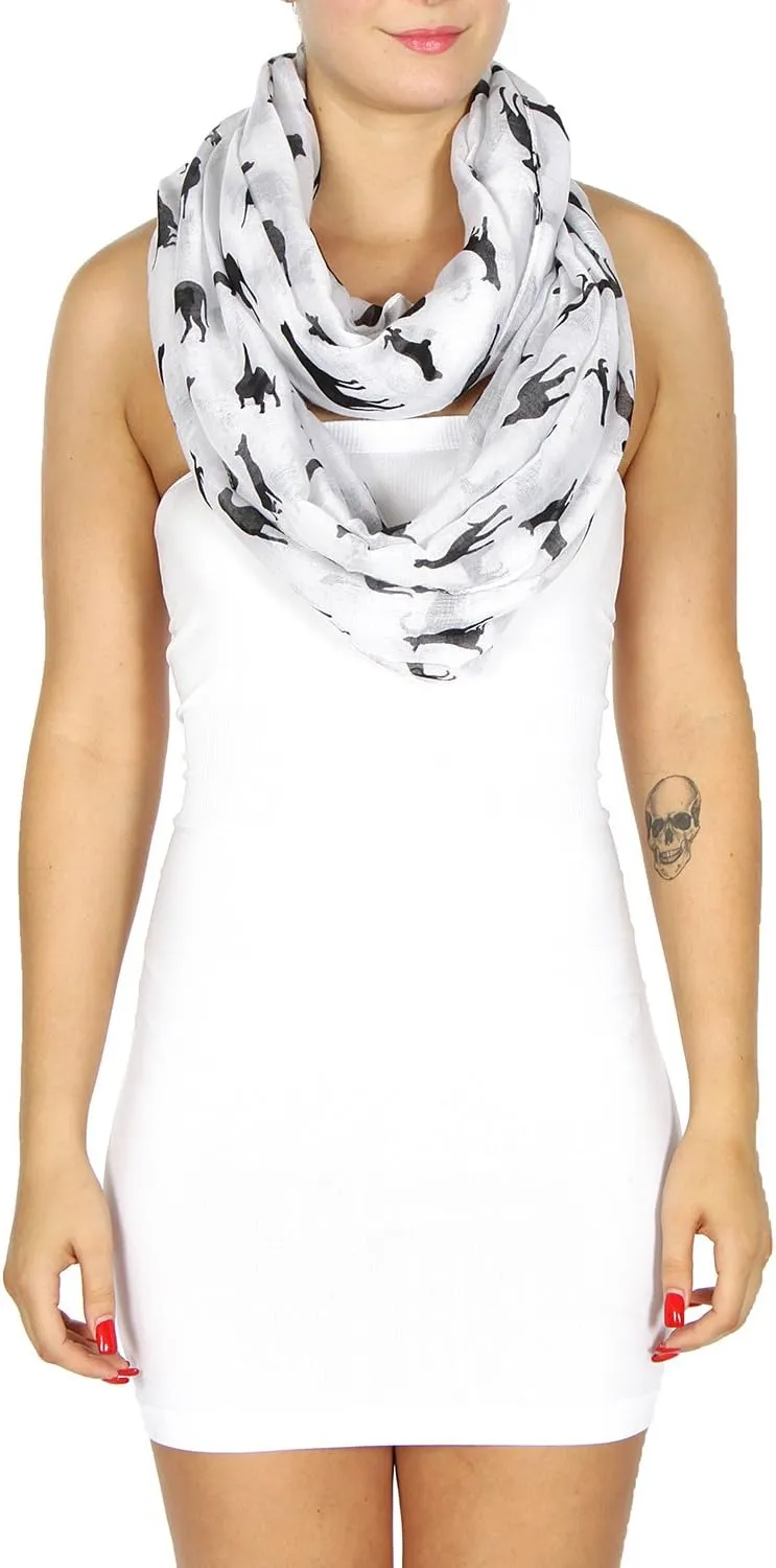 SERENITA Infinity Scarves for Women Solid Print Lightweight Scarf Summer Loop Wrap Fashion Scarf Many colors