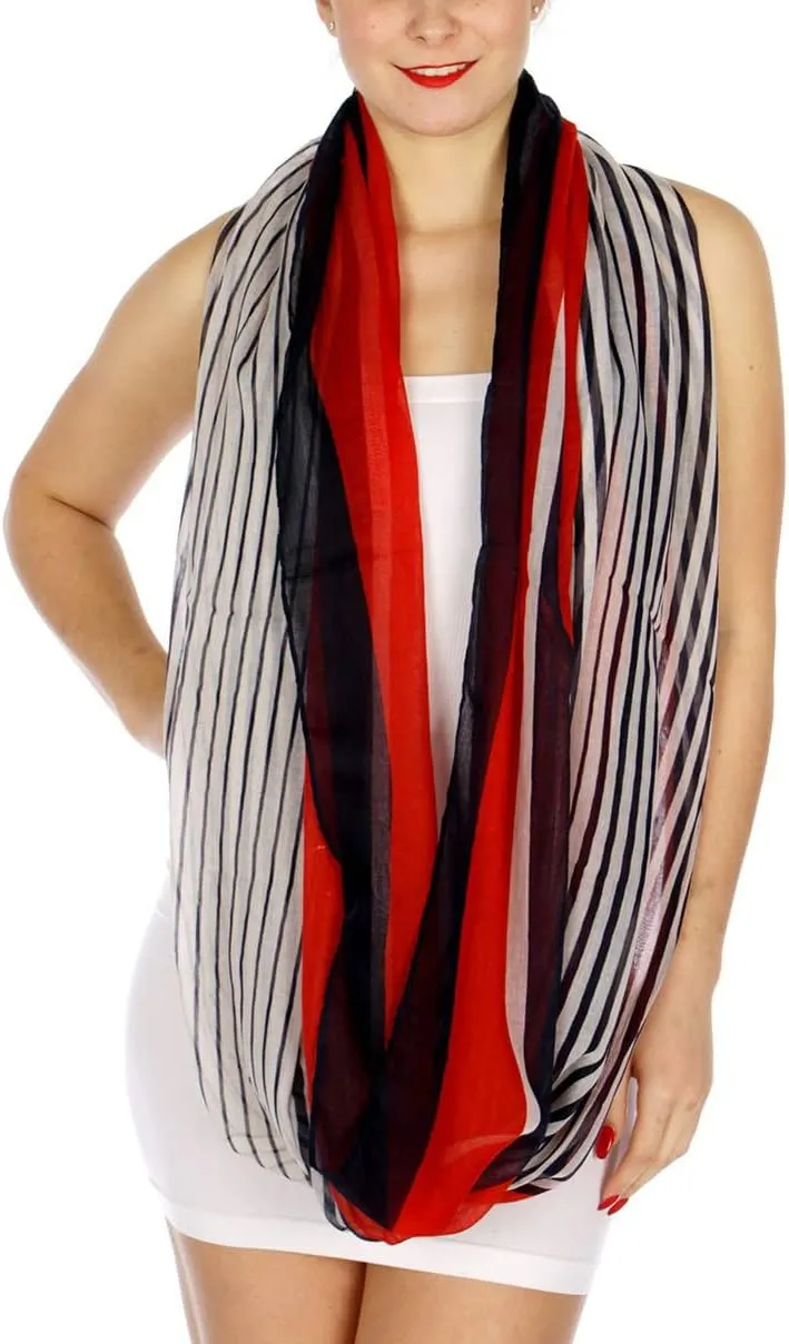 SERENITA Infinity Scarves for Women Solid Print Lightweight Scarf Summer Loop Wrap Fashion Scarf Many colors
