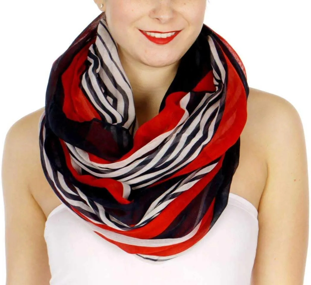 SERENITA Infinity Scarves for Women Solid Print Lightweight Scarf Summer Loop Wrap Fashion Scarf Many colors