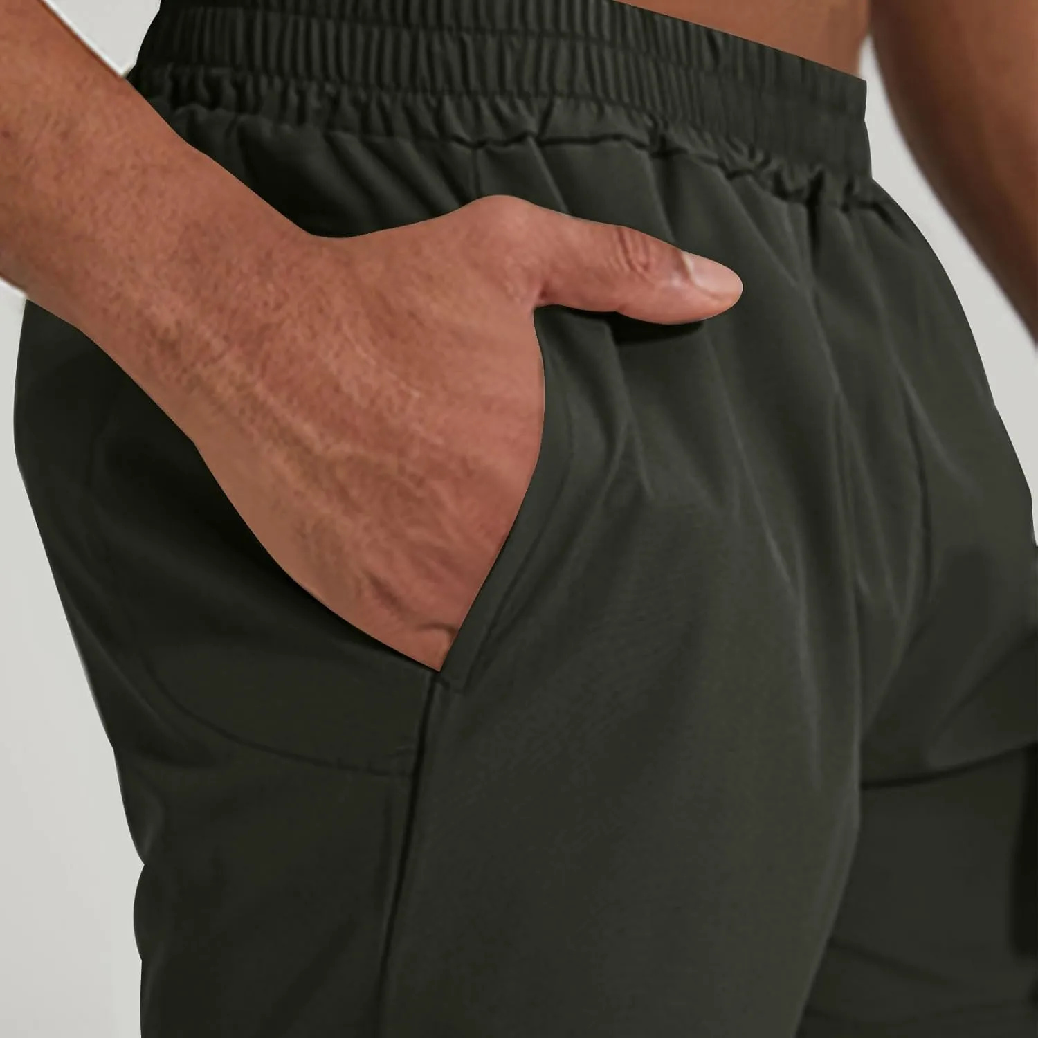 Shorts for Men Summer Baggy Cotton Beach Shorts 2025 Flat Front Casual Drawstring Elastic Waist Pants with Pockets