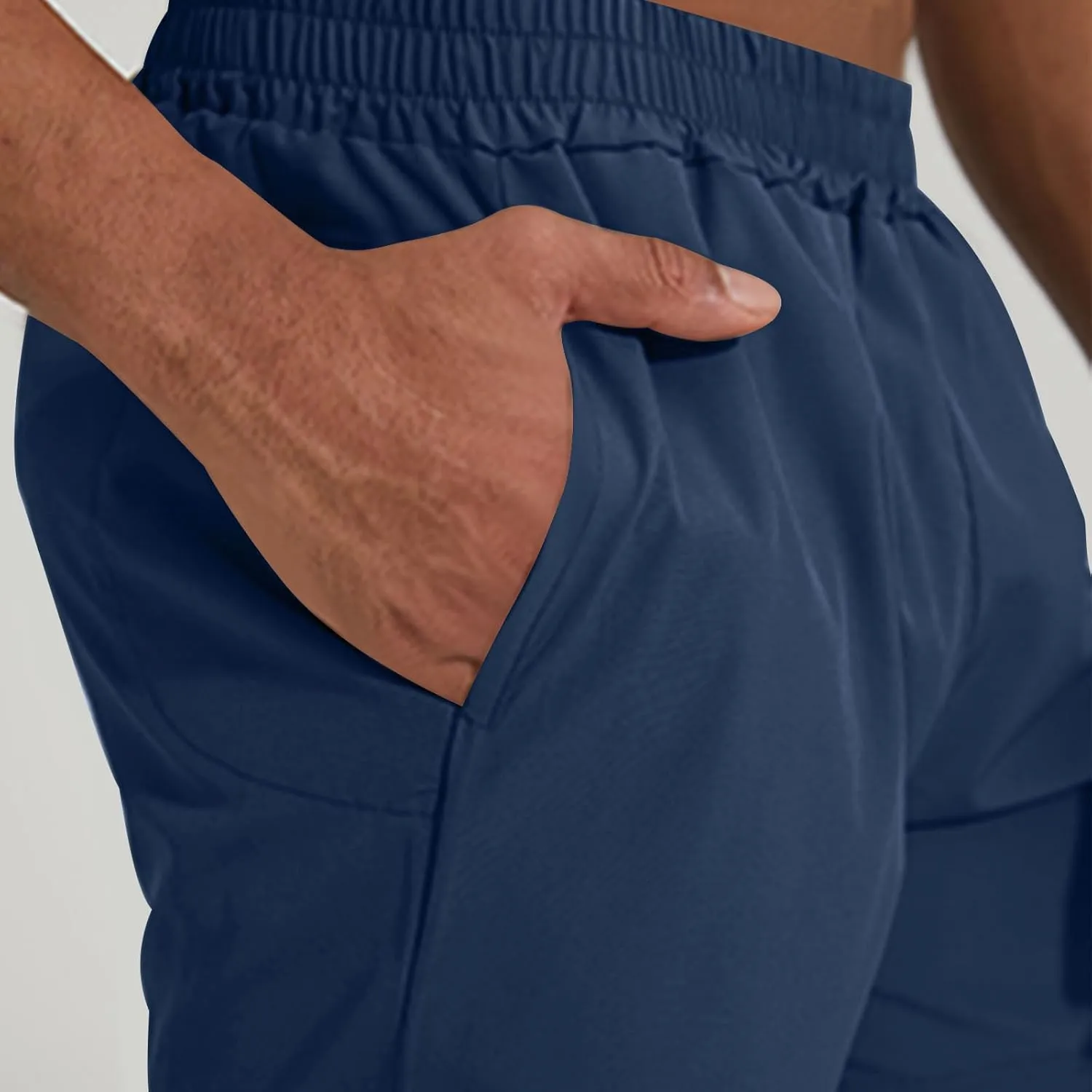 Shorts for Men Summer Baggy Cotton Beach Shorts 2025 Flat Front Casual Drawstring Elastic Waist Pants with Pockets