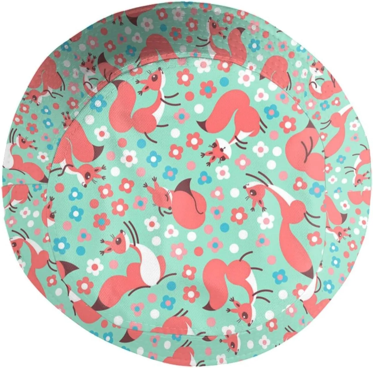 Squirrel Bucket Hat Cute Animal Sun Protection Wide Brim Hats Packable Summer Travel Boonie Cap for Men Women