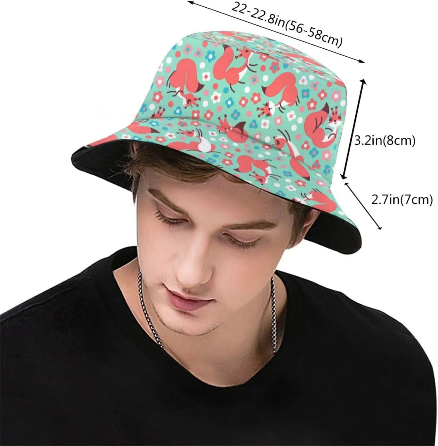 Squirrel Bucket Hat Cute Animal Sun Protection Wide Brim Hats Packable Summer Travel Boonie Cap for Men Women