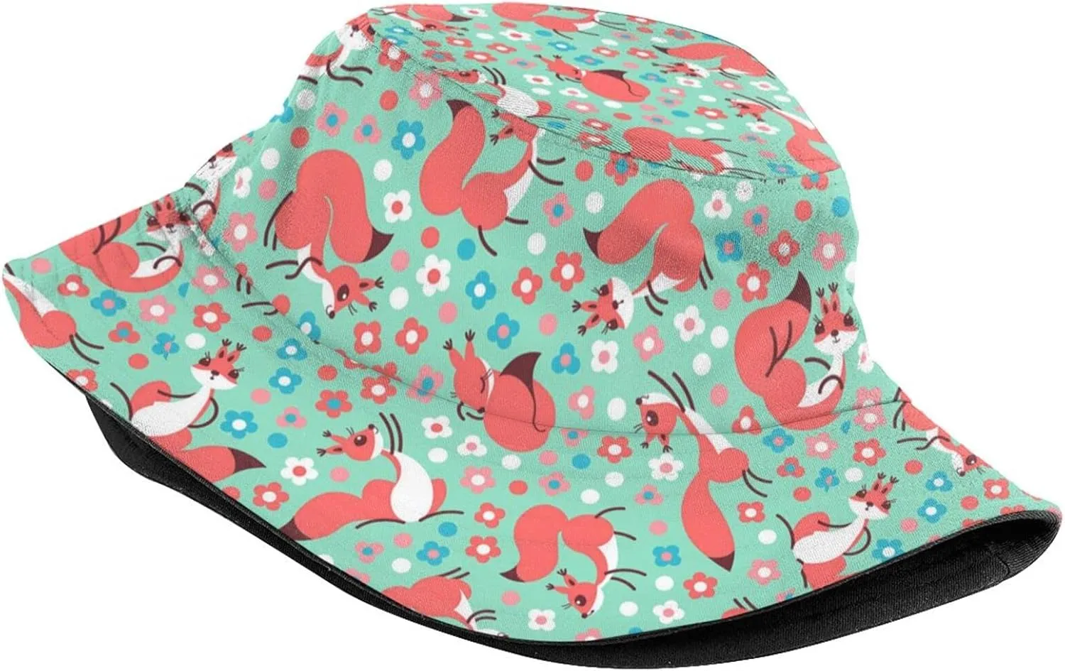 Squirrel Bucket Hat Cute Animal Sun Protection Wide Brim Hats Packable Summer Travel Boonie Cap for Men Women