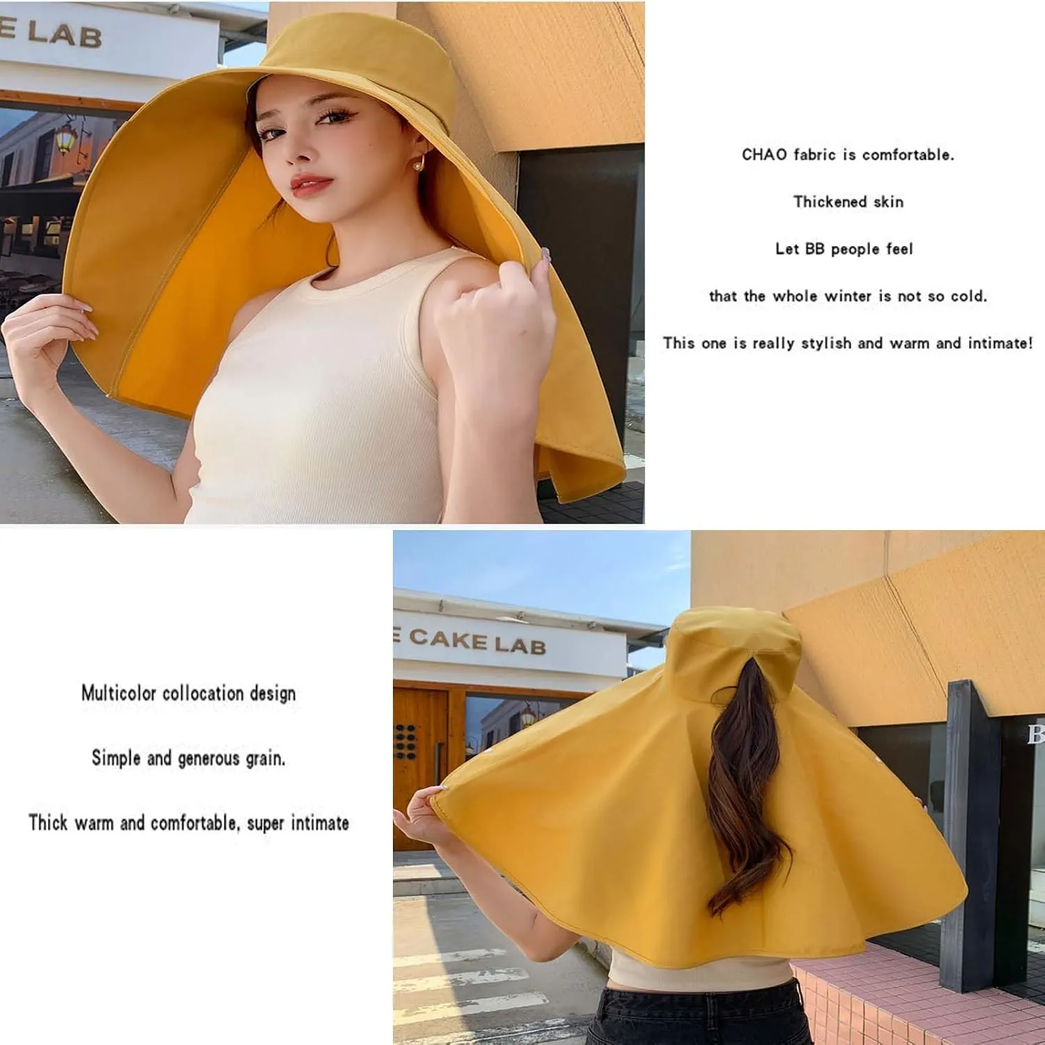 Sun Hats Women Sun Protection Wide Brim Shawl with Neck Flap Hiking Visor Hat Fishing Hat UV Protection Beach Hats