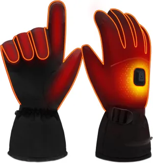 SVPRO Heated Gloves,Electric Battery Heated Gloves Waterproof Winter Hunting Gloves Heated Touchscreen Gloves for Men Women,Rechargeable Camping Hand Warmers Windproof Glove for Skiing Motorcycle