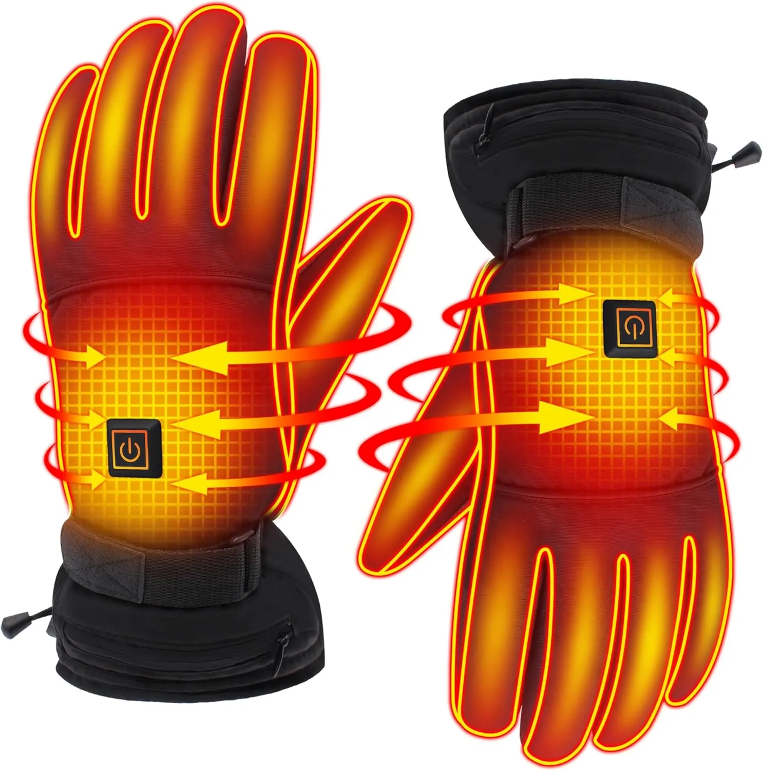 SVPRO Rechargeable Heated Gloves with 3 Heat Settings,3200mAh Battery Powered Heating Gloves for Men Women,Electric Thermal Gloves Winter Warm Heated Hand Warmer for Hunting Fishing Skiing Cycling
