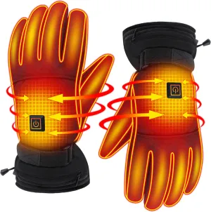 SVPRO Rechargeable Heated Gloves with 3 Heat Settings,3200mAh Battery Powered Heating Gloves for Men Women,Electric Thermal Gloves Winter Warm Heated Hand Warmer for Hunting Fishing Skiing Cycling
