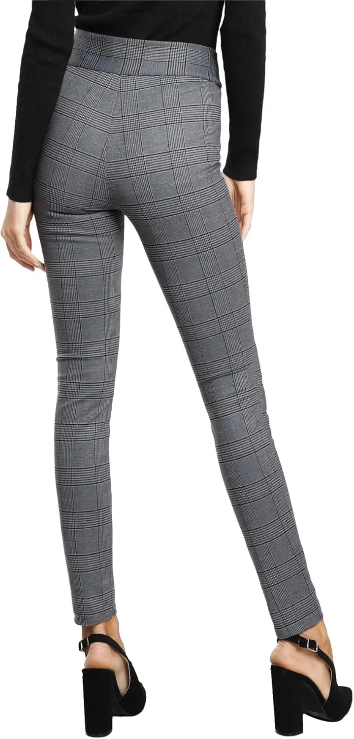SweatyRocks Women's Casual Skinny Leggings Stretchy High Waisted Work Pants