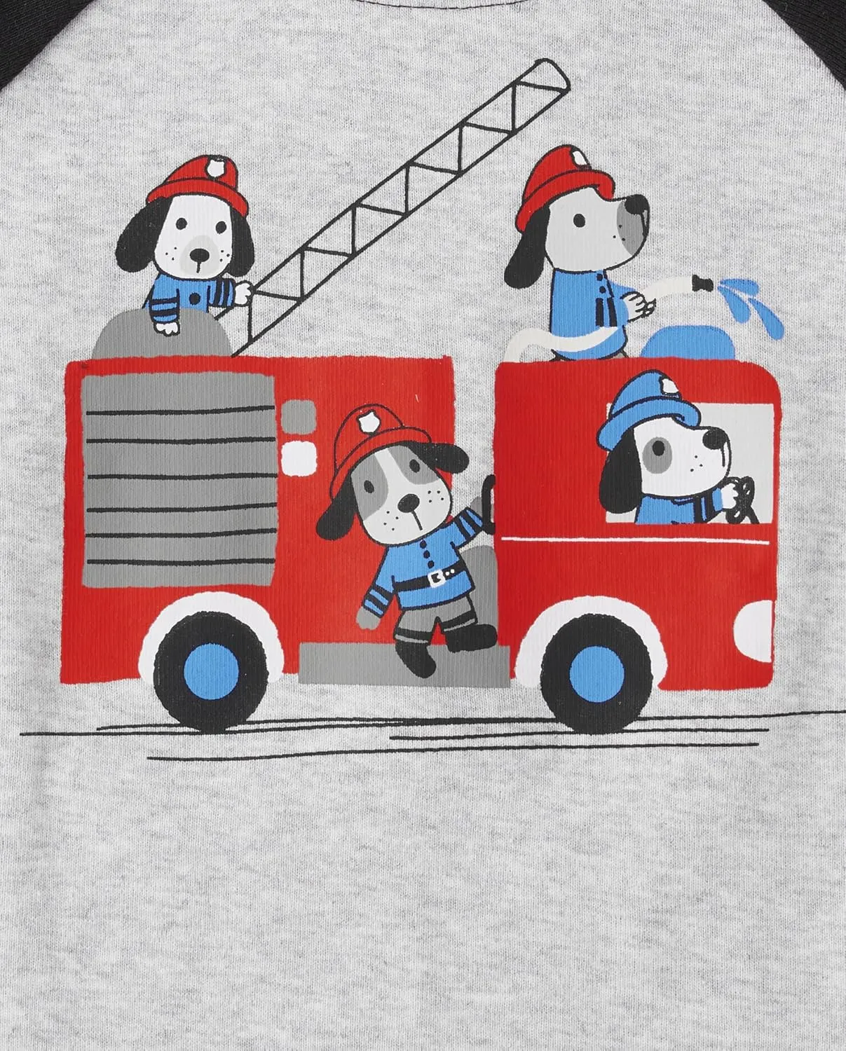 The Children's Place Baby Boys' Fire Dogs Long Sleeve Top and Pants Snug Fit 100% Cotton 2 Piece Pajama Set