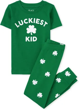The Children's Place Kids 100% Cotton Short Sleeve Top and Shorts,2 Piece Pajama Set