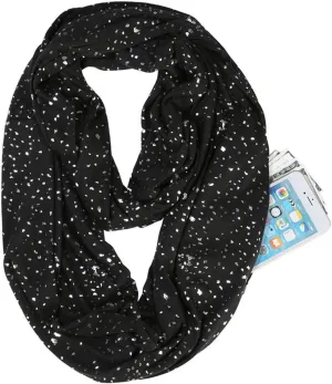 Ulalaza Infinity Scarf with Hidden Zipper Pocket Lightweight Travel Wrap for Women Girls